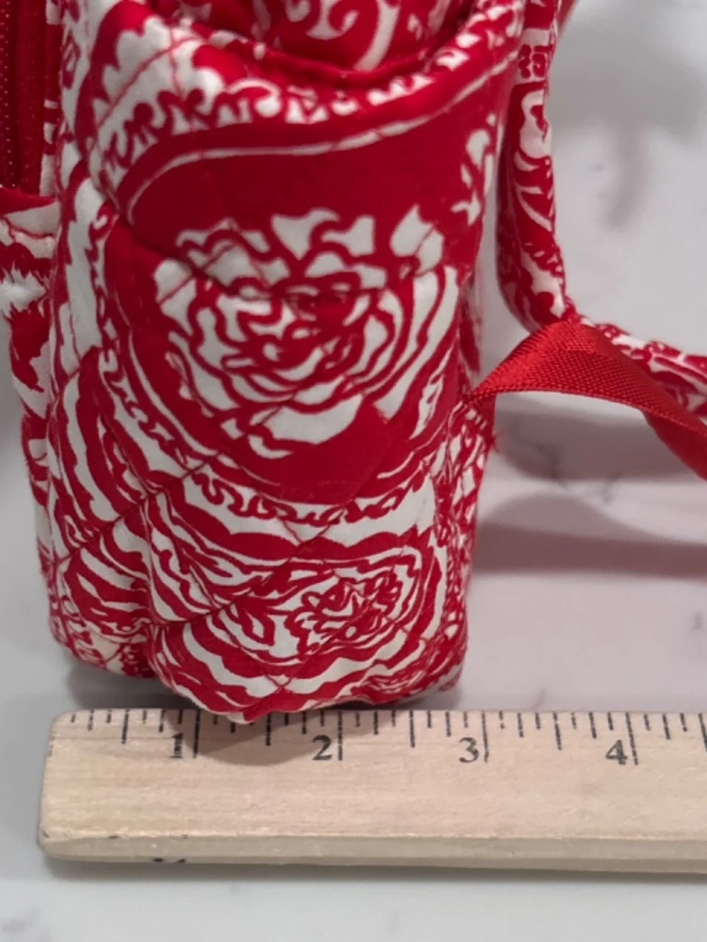 Vera Bradley Small Banbury Backpack Paisley Key White Red NEW